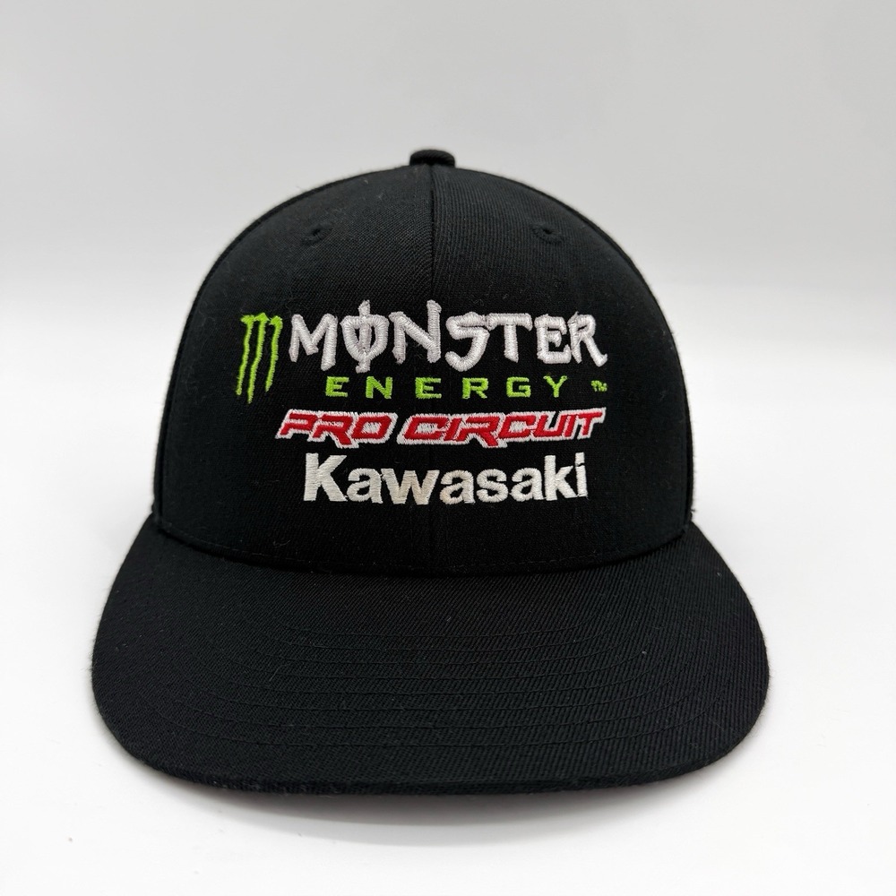 Monster‎ Energy Pro Circuit Kawasaki 210 Fitted Hat Black Size 7 1/4–7 5/8